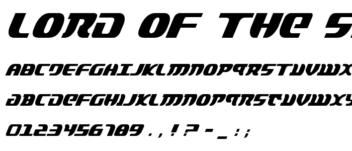Lord of the Sith Cond Italic police